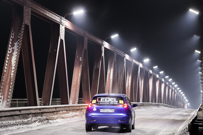 Освещение Байдаевского моста